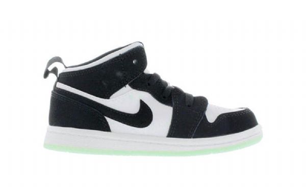 Nike Air Jordan 1 Mid Tops Se Td Kengät Lapsille Musta Vihreä Punainen