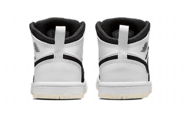 Nike Air Jordan 1 Mid Tops Se Td Kengät Lapsille Mustavalkoinen