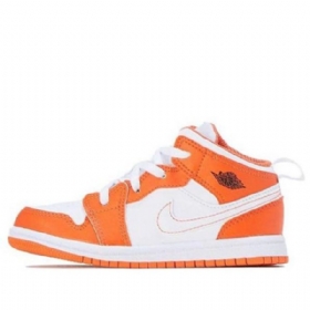 Nike Air Jordan 1 Mid Tops Se Td Kengät Lapsille Oranssi