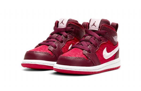 Nike Air Jordan 1 Mid Tops Se Td Kengät Lapsille Punainen