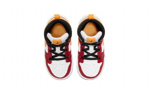 Nike Air Jordan 1 Mid Tops Se Td Kengät Lapsille Punainen Keltainen Valkoinen