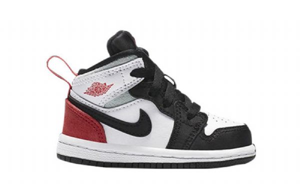 Nike Air Jordan 1 Mid Tops Se Td Kengät Lapsille Punainen Musta