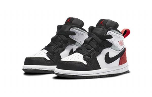 Nike Air Jordan 1 Mid Tops Se Td Kengät Lapsille Punainen Musta