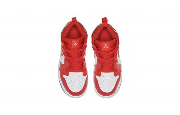 Nike Air Jordan 1 Mid Tops Se Td Kengät Lapsille Punainen Valkoinen