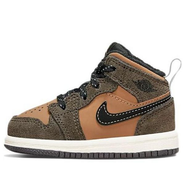 Nike Air Jordan 1 Mid Tops Se Td Kengät Lapsille Ruskea