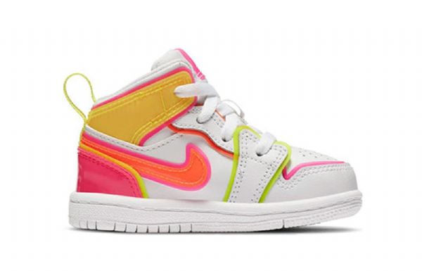 Nike Air Jordan 1 Mid Tops Se Td Kengät Lapsille Valkoinen