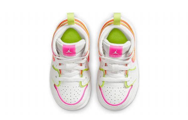 Nike Air Jordan 1 Mid Tops Se Td Kengät Lapsille Valkoinen
