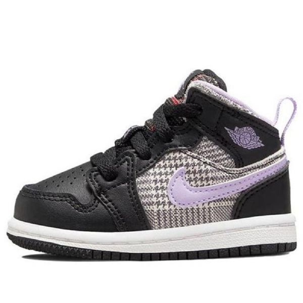 Nike Air Jordan 1 Mid Tops Se Td Retro Koripallokengät Lapsille Musta