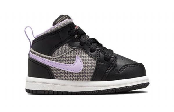 Nike Air Jordan 1 Mid Tops Se Td Retro Koripallokengät Lapsille Musta