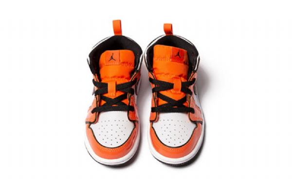 Nike Air Jordan 1 Mid Tops Se Td Retro Koripallokengät Lapsille Oranssi