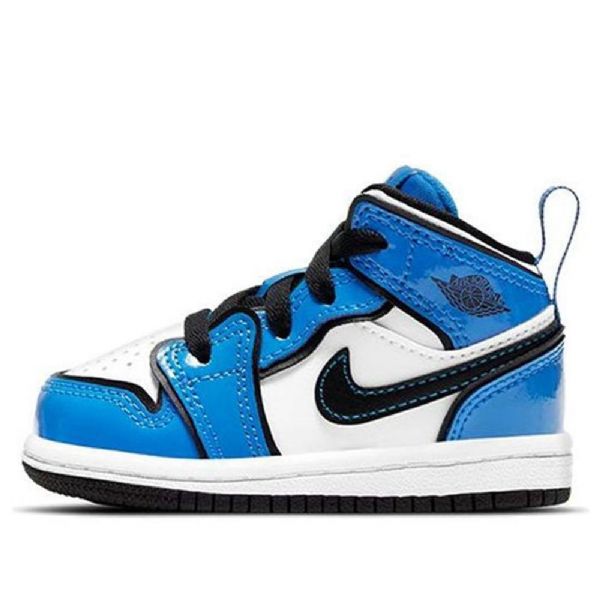 Nike Air Jordan 1 Mid Tops Se Td Retro Koripallokengät Lapsille Siniset