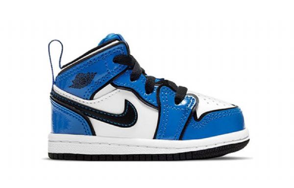 Nike Air Jordan 1 Mid Tops Se Td Retro Koripallokengät Lapsille Siniset