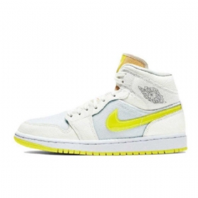 Nike Air Jordan 1 Mid Tops Se Voltage Kengät Miehille Keltainen