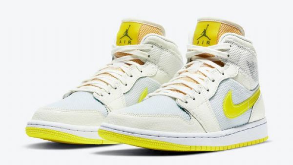 Nike Air Jordan 1 Mid Tops Se Voltage Kengät Miehille Keltainen