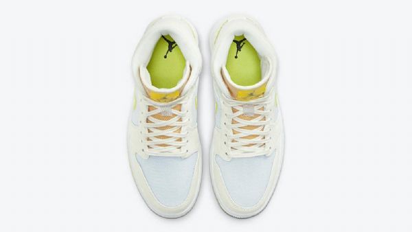 Nike Air Jordan 1 Mid Tops Se Voltage Kengät Miehille Keltainen
