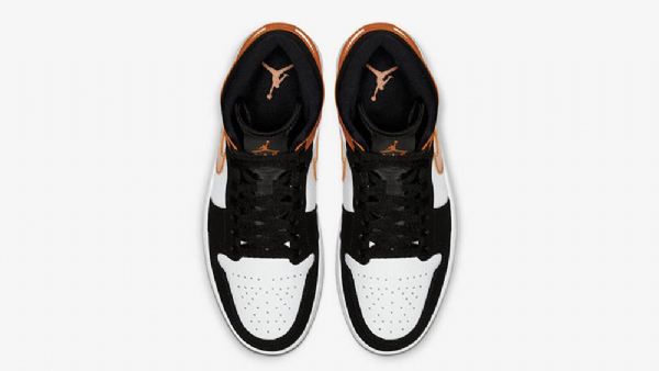 Nike Air Jordan 1 Mid Tops Shatteredboard Kengät Miehille Oranssin Musta