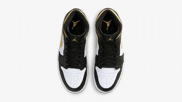 Nike Air Jordan 1 Mid Tops Siitepölykengät Naisille Musta Valkoinen Ruskea