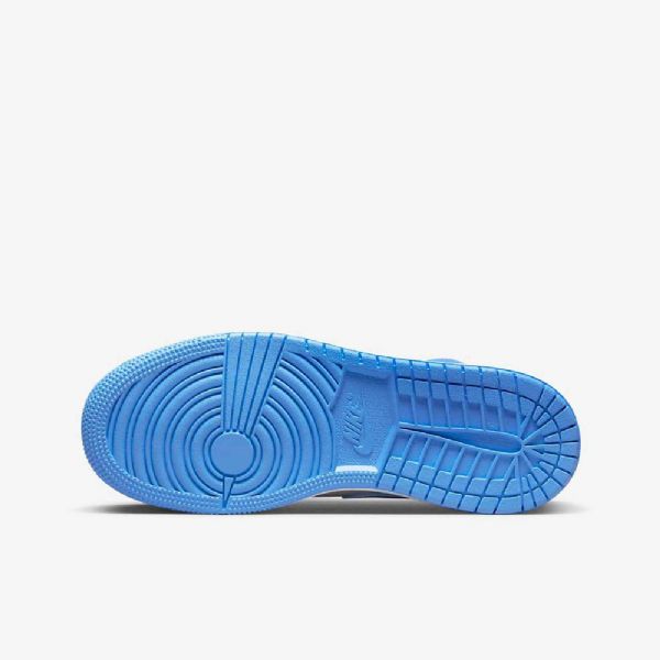 Nike Air Jordan 1 Mid Tops Sneaker Koulukengät Lapsille Valkoinen Sininen