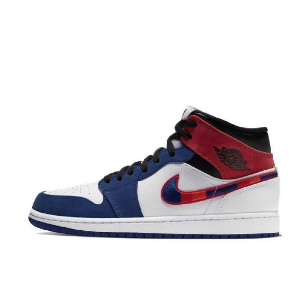 Nike Air Jordan 1 Mid Tops Swoosh-kengät Miehille Monivärinen