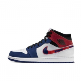 Nike Air Jordan 1 Mid Tops Swoosh-kengät Miehille Monivärinen