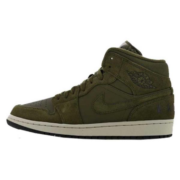 Nike Air Jordan 1 Mid Tops Talvikengät Miehille Oliivinvihreä