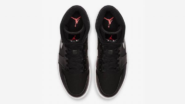Nike Air Jordan 1 Mid Tops Talviset Leveät Kengät Miehille Musta