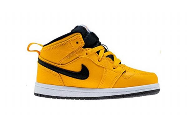 Nike Air Jordan 1 Mid Tops Td Kengät Lapsille Kultaa