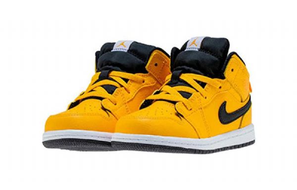 Nike Air Jordan 1 Mid Tops Td Kengät Lapsille Kultaa
