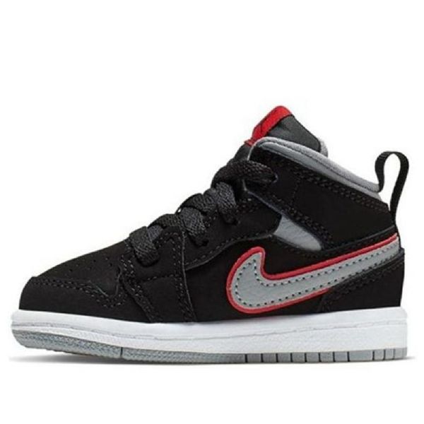 Nike Air Jordan 1 Mid Tops Td Kengät Lapsille Musta Harmaa