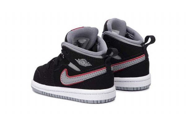 Nike Air Jordan 1 Mid Tops Td Kengät Lapsille Musta Harmaa