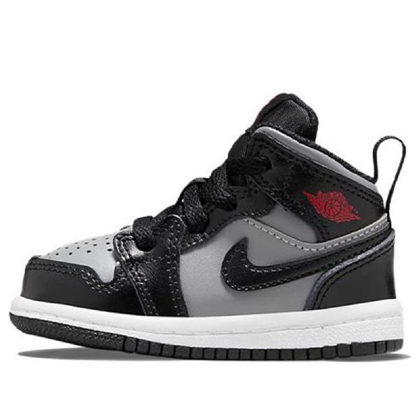 Nike Air Jordan 1 Mid Tops Td Kengät Lapsille Musta Harmaa