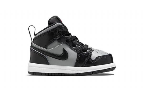 Nike Air Jordan 1 Mid Tops Td Kengät Lapsille Musta Harmaa