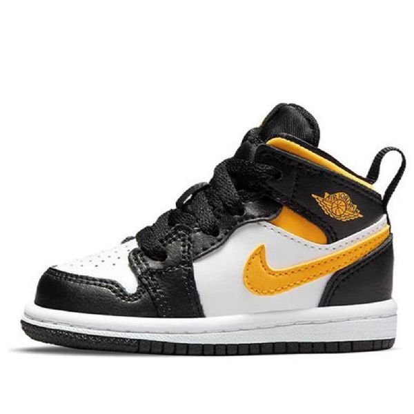 Nike Air Jordan 1 Mid Tops Td Kengät Lapsille Musta Kulta