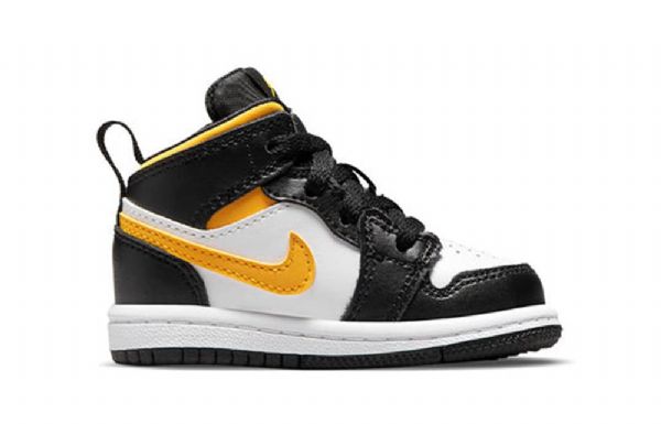 Nike Air Jordan 1 Mid Tops Td Kengät Lapsille Musta Kulta
