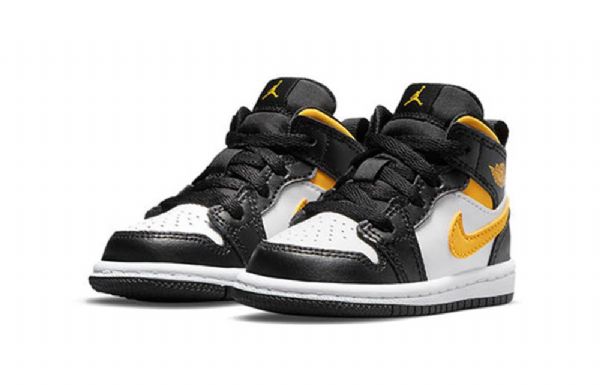 Nike Air Jordan 1 Mid Tops Td Kengät Lapsille Musta Kulta