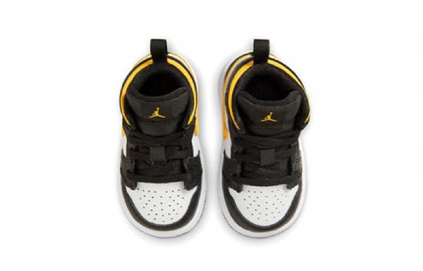 Nike Air Jordan 1 Mid Tops Td Kengät Lapsille Musta Kulta