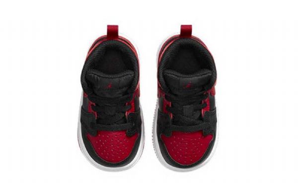 Nike Air Jordan 1 Mid Tops Td Kengät Lapsille Musta Punainen