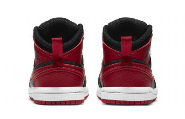 Nike Air Jordan 1 Mid Tops Td Kengät Lapsille Musta Punainen