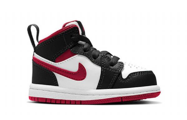 Nike Air Jordan 1 Mid Tops Td Kengät Lapsille Musta Punainen