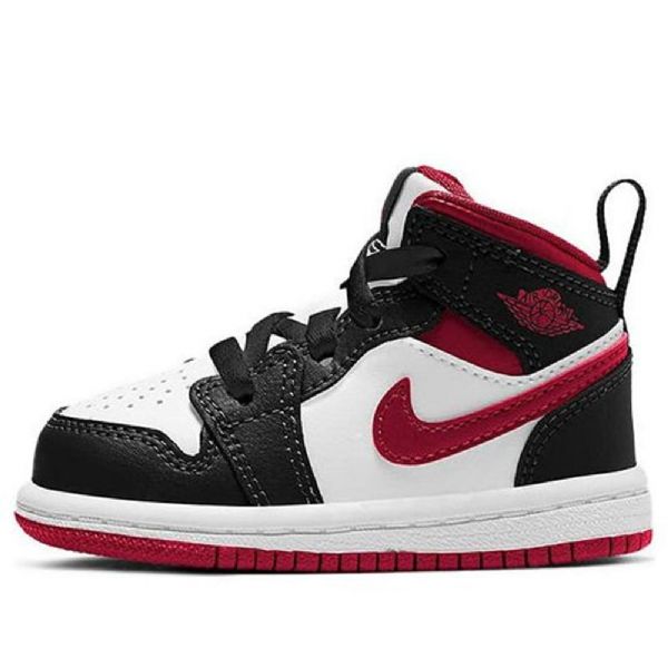 Nike Air Jordan 1 Mid Tops Td Kengät Lapsille Musta Punainen