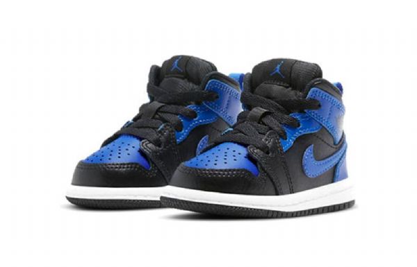 Nike Air Jordan 1 Mid Tops Td Kengät Lapsille Musta Sininen