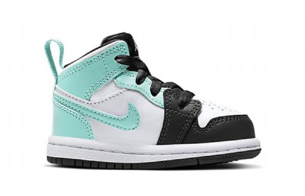 Nike Air Jordan 1 Mid Tops Td Kengät Lapsille Musta Turkoosi