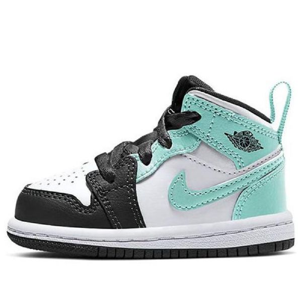 Nike Air Jordan 1 Mid Tops Td Kengät Lapsille Musta Turkoosi