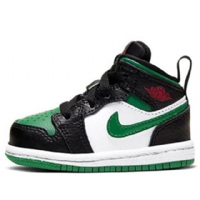Nike Air Jordan 1 Mid Tops Td Kengät Lapsille Musta Vihreä