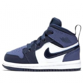Nike Air Jordan 1 Mid Tops Td Kengät Lapsille Obsidian Violetti