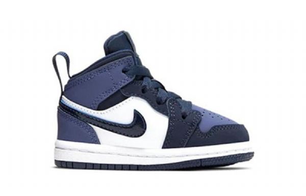 Nike Air Jordan 1 Mid Tops Td Kengät Lapsille Obsidian Violetti