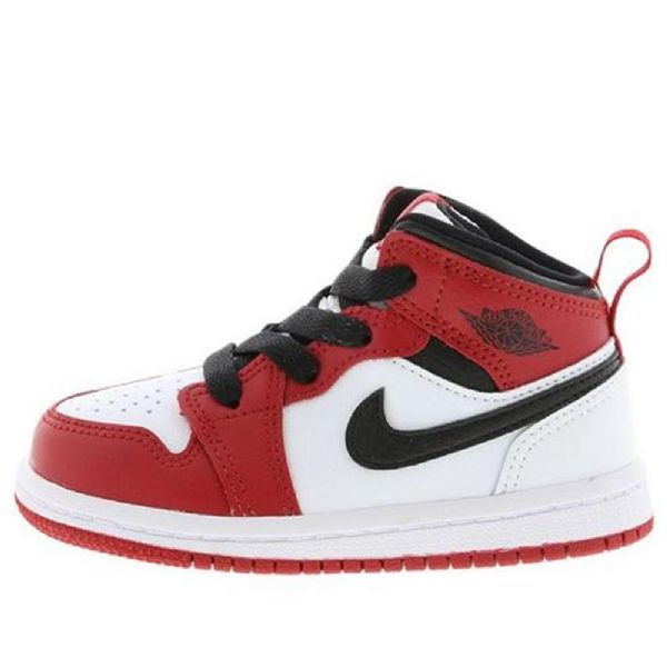 Nike Air Jordan 1 Mid Tops Td Kengät Lapsille Punainen Valkoinen