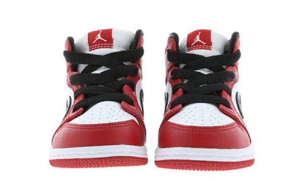 Nike Air Jordan 1 Mid Tops Td Kengät Lapsille Punainen Valkoinen