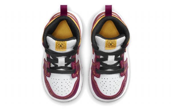 Nike Air Jordan 1 Mid Tops Td Kengät Lapsille Purppura Valkoinen Keltainen