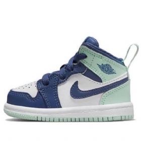 Nike Air Jordan 1 Mid Tops Td Kengät Lapsille Sininen Minttu